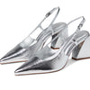 Schutz Women's Blanche Mid Pump, Prata, 9