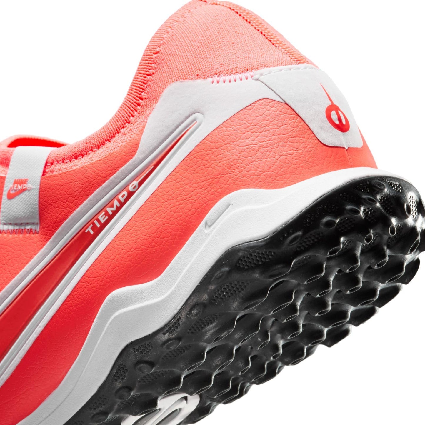 Nike Tiempo Legend 10 Pro Turf Low-Top Soccer Shoes (DV4336-800, Hot Lava/White) Size 9.5