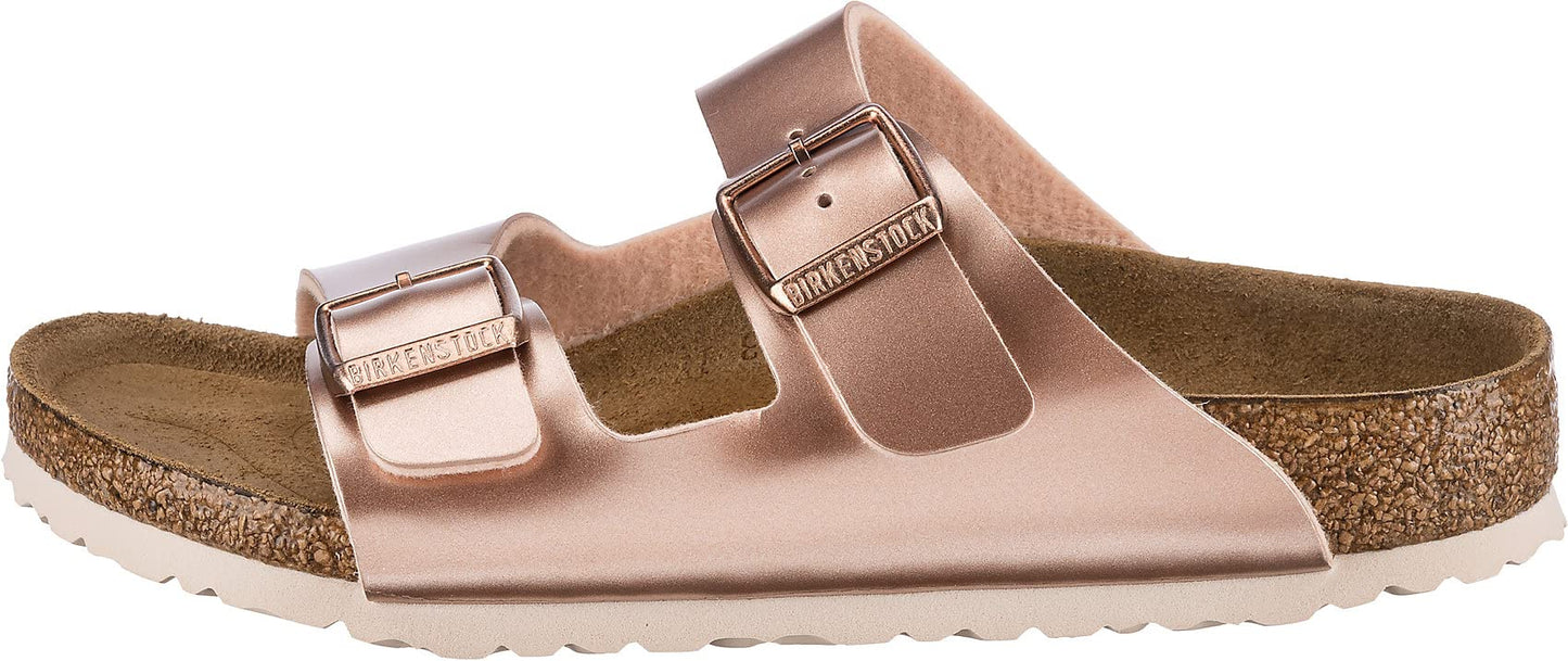 Birkenstock Girls Heels Open Toe Sandals, Brown Electric Metallic Copper Electric Metallic Copper, 11-11.5 Narrow Little Kid