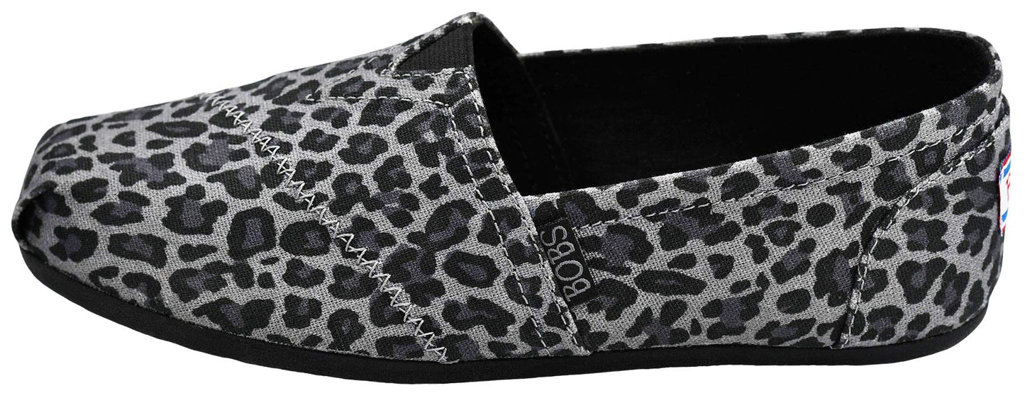 Skechers BOBS Women's Plush-Hot Spotted Black/Charcoal Slip-On 6 M US