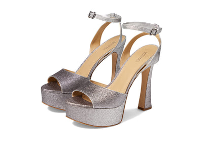 Michael Kors Jenson Platform Sandal Silver/Black 7 M