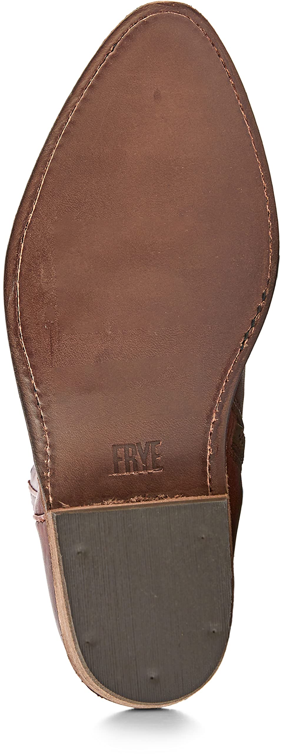 Frye Billy Inside Zip Booties for Women Crafted from Antiqued Pull-Up Leather with Wellington Stitchwork and Piping, Brass Hardware, and Inside Zipper – 5 ¾” Shaft Height, Redwood - 6.5M
