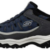 Skechers Men's Afterburn Wonted Memory Fit Slip-On Trainer, Navy/Grey, 14 W US