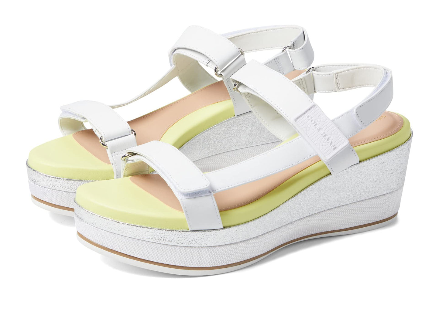 Cole Haan Grand Ambition Ayer Flatform Wedge Ivory/Silver 9 B (M)