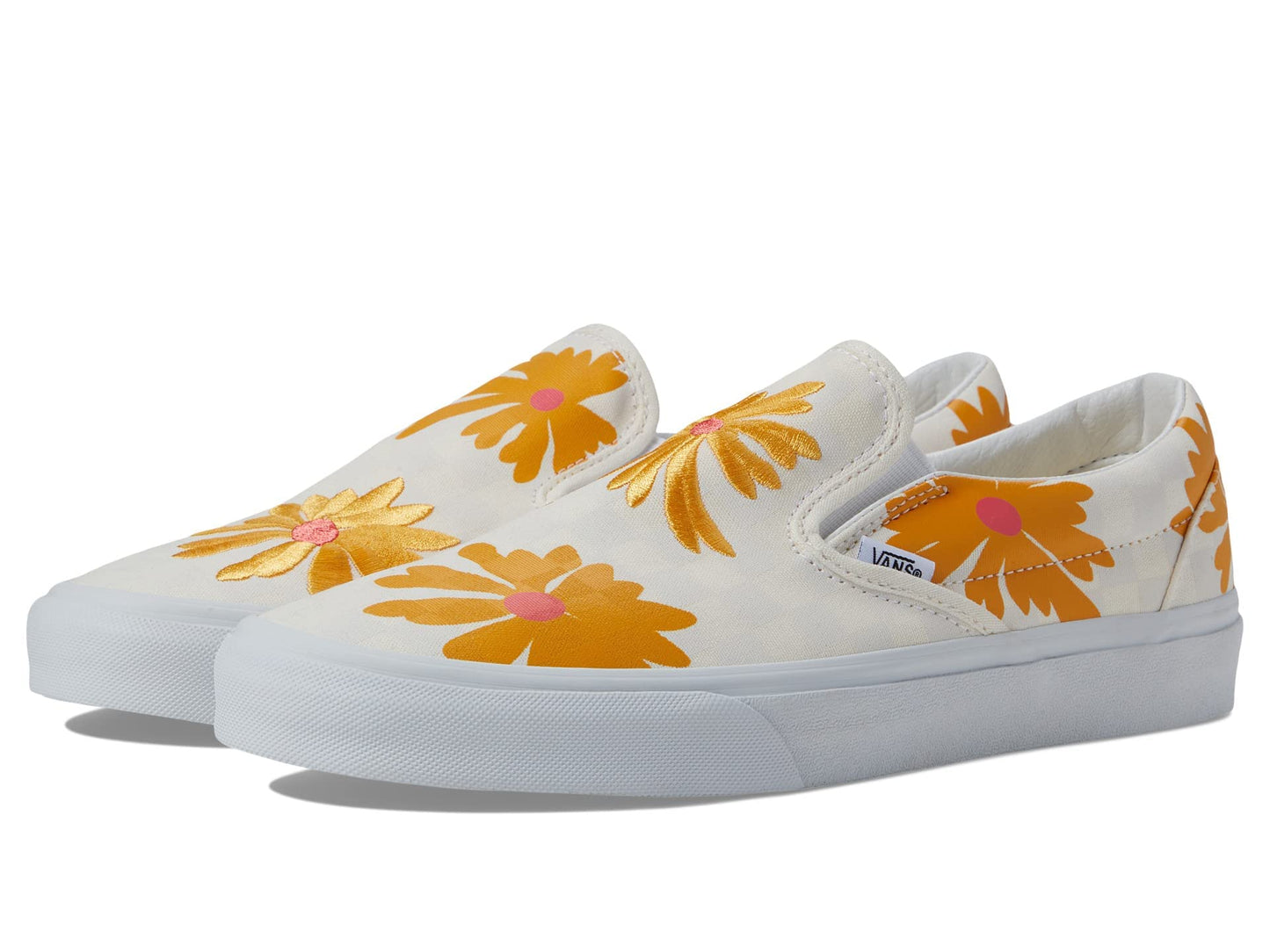 Vans Classic Slip-On™ Checkerboard Floral Blanc De Blanc Men's 5, Women's 6.5 Medium