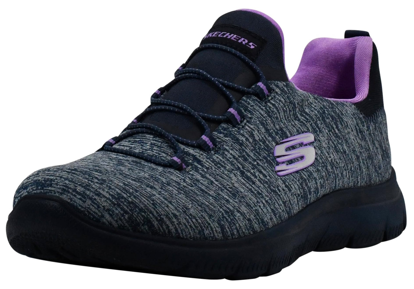 Skechers Women's Summits - Quick Getaway Shoes, Navy/Lavender, 6 M