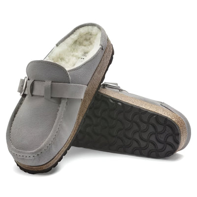 Birkenstock Women's, Buckley Shearling Clog - Narrow Width Stone Coin 37 M