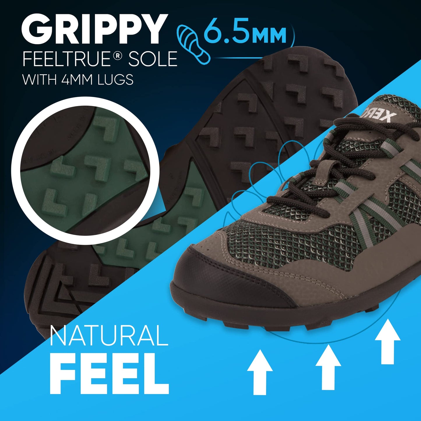 Xero Shoes Women's TerraFlex Lightweight Trail Running & Hiking Shoe - Zero Drop,Forest,10.5