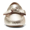 Cole Haan Women's Bellport Bow Driver, Soft Gold Leather, 9 B Medium