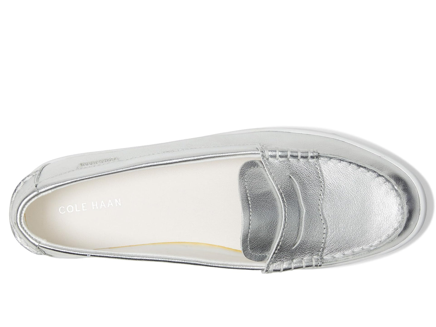 Cole Haan Women's Nantucket Penny Loafers, White PEBBLD LTR, 8.5
