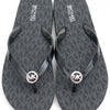 Michael Kors Flip-Flop Stripe EVA Black 6 M