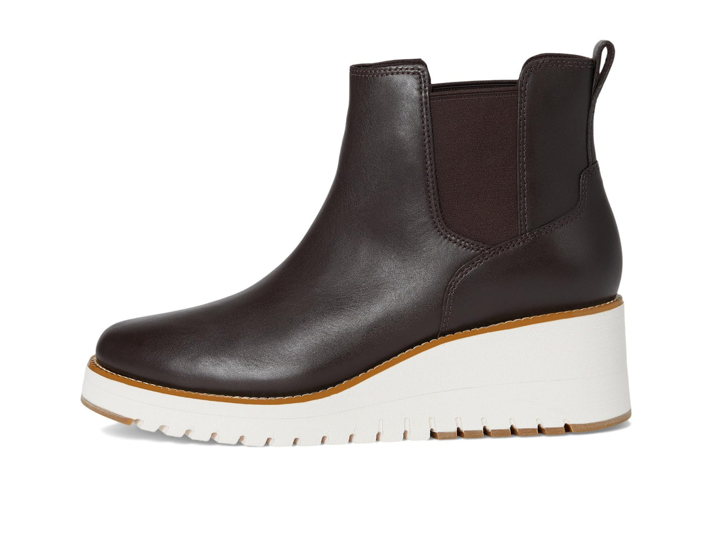 Cole Haan Women's Zerogrand City Wedge Boot Fashion, Dark Chocla/Ivory Waterproof, 10