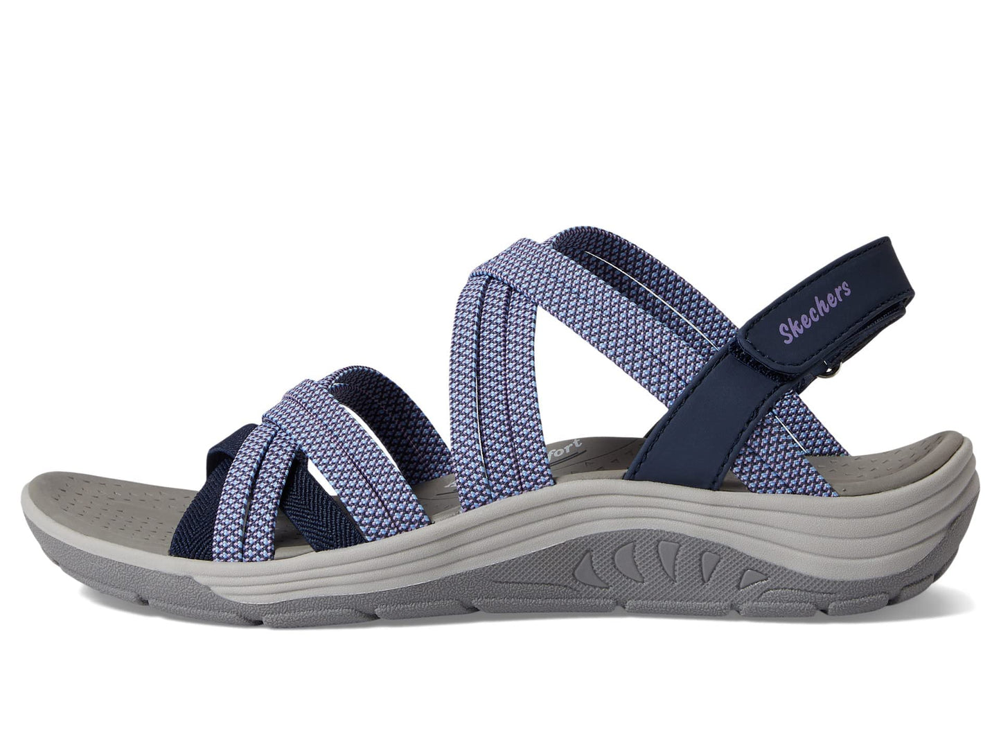 Skechers USA Reggae Cup-Smitten By You Women's Sandal, 6 B(M) US, Navy-Blue
