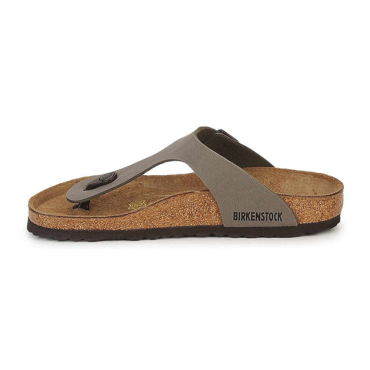 Birkenstock Gizeh Flip Flops Men White Flip Flops Shoes, Stone, 36