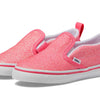 Vans Kids Unisex Slip-On V (Infant/Toddler) Glitter Pink 7 Toddler M