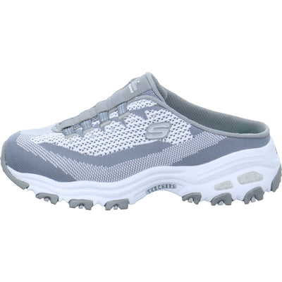 Skechers D'Lites A New Leaf Womens Slip On Sneaker Clogs Gray/White 9