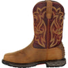 Georgia Boot Carbo-Tec LT Women's Steel Toe Waterproof Pull-On Boot, Brown, Size 9.5(M)