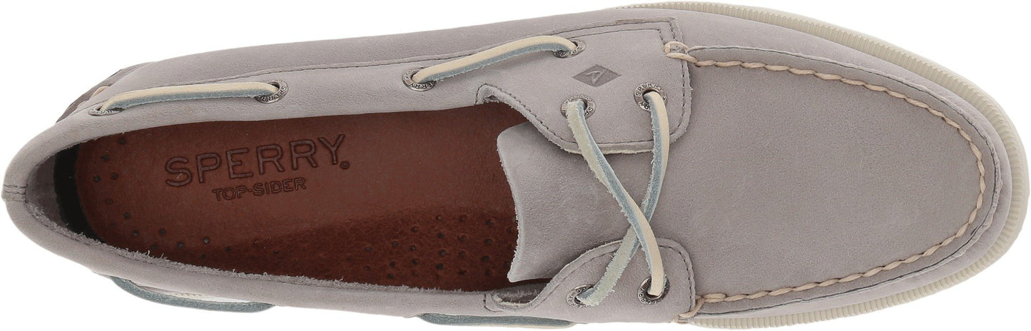 Sperry Womens A/O 2-Eye Boat Shoe, Grey, 11