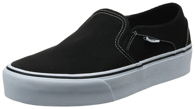 Vans Women's Asher Platform Trainers Sneaker, Canvas Black, 10
