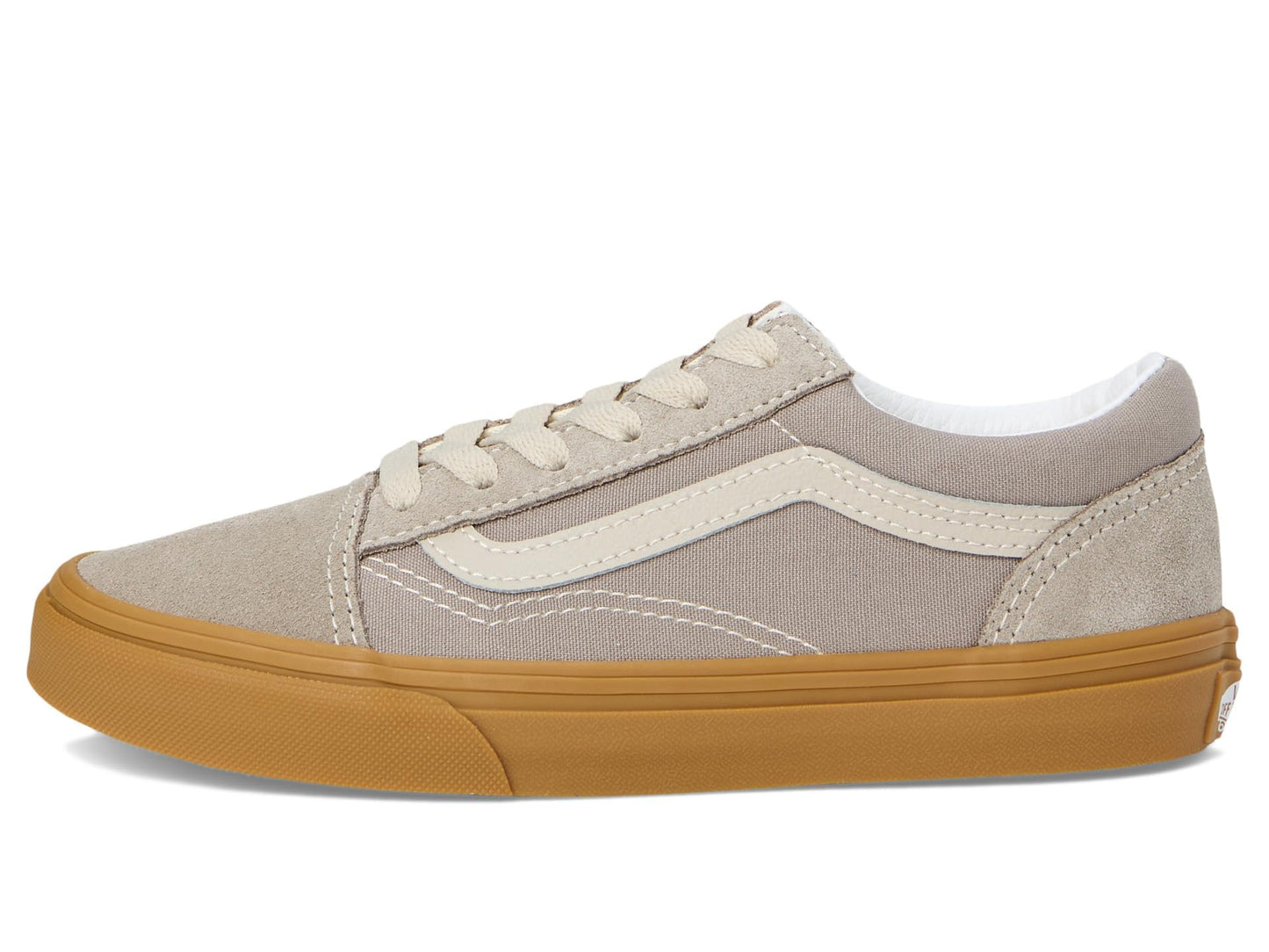 Vans Kids Old Skool (Big Kid) Sneaker, Neutral Block Gray/Gum, 4 US Unisex