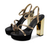 Michael Kors Porter Strappy Platform Pale Gold 8 M