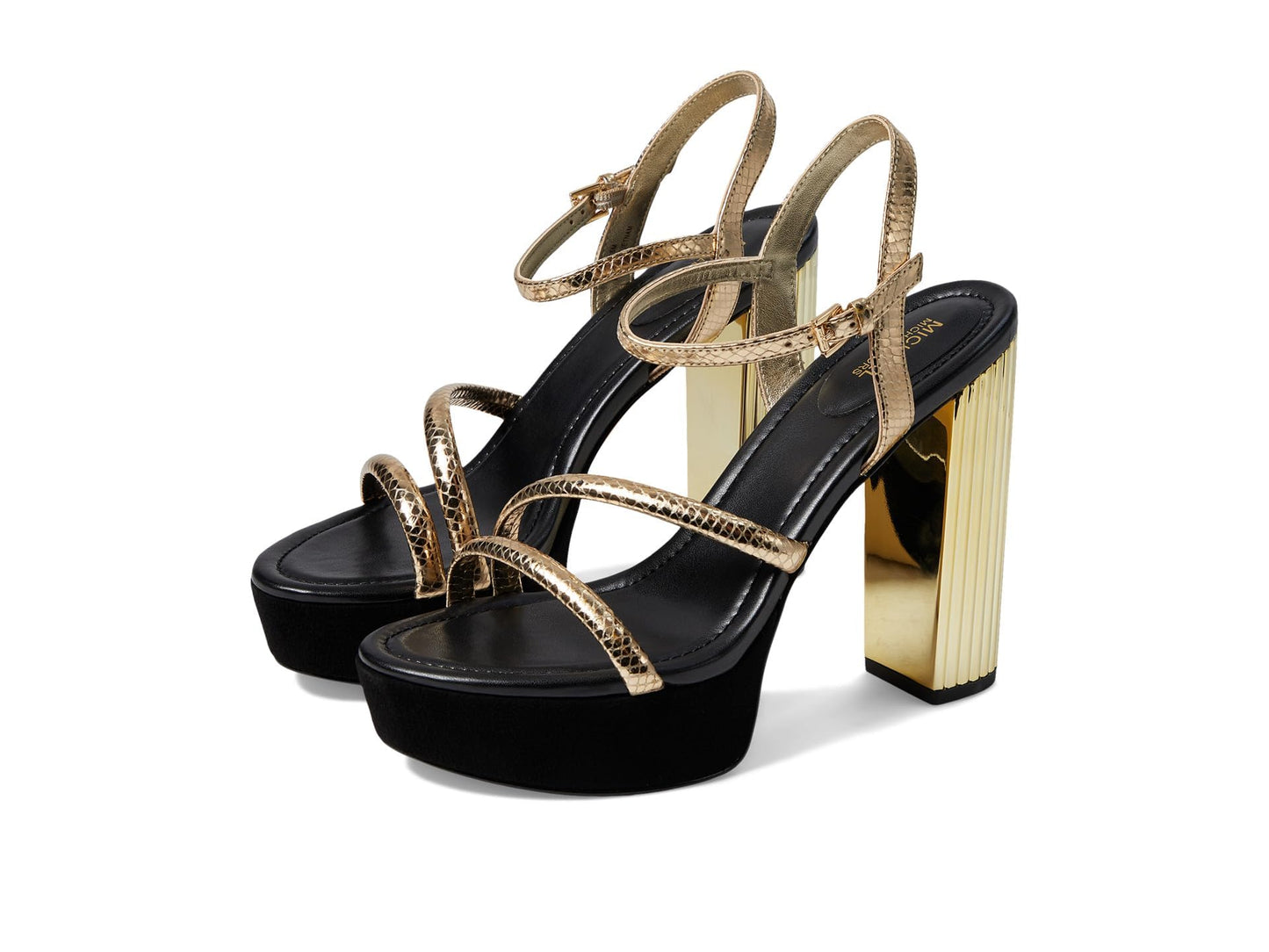 Michael Kors Porter Strappy Platform Pale Gold 8 M