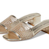 Stuart Weitzman Cayman 35 Block Slide Platino 8.5 B