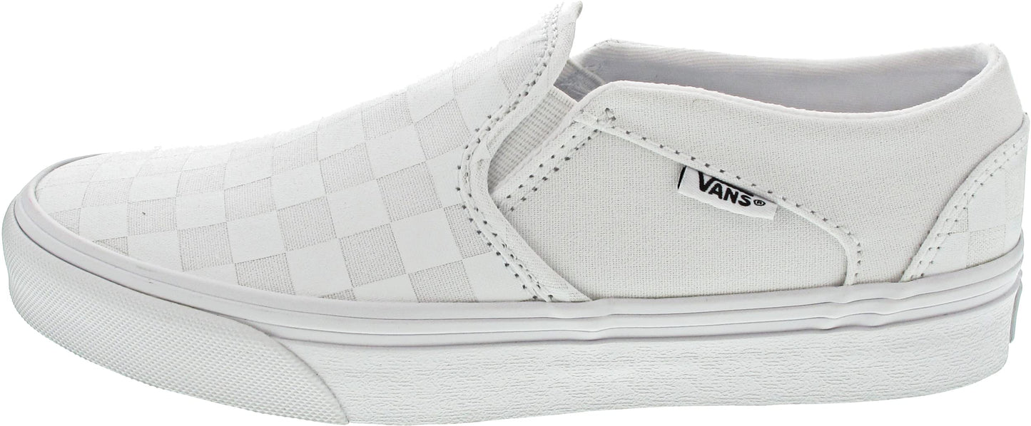 Vans Women's Asher Trainers, Checkerboard White White, 7
