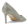Stuart Weitzman® Stuart 75 Pump Sandals for Women – Suede Upper – Leather Outsole and Lining – Pointed Platino 9 B