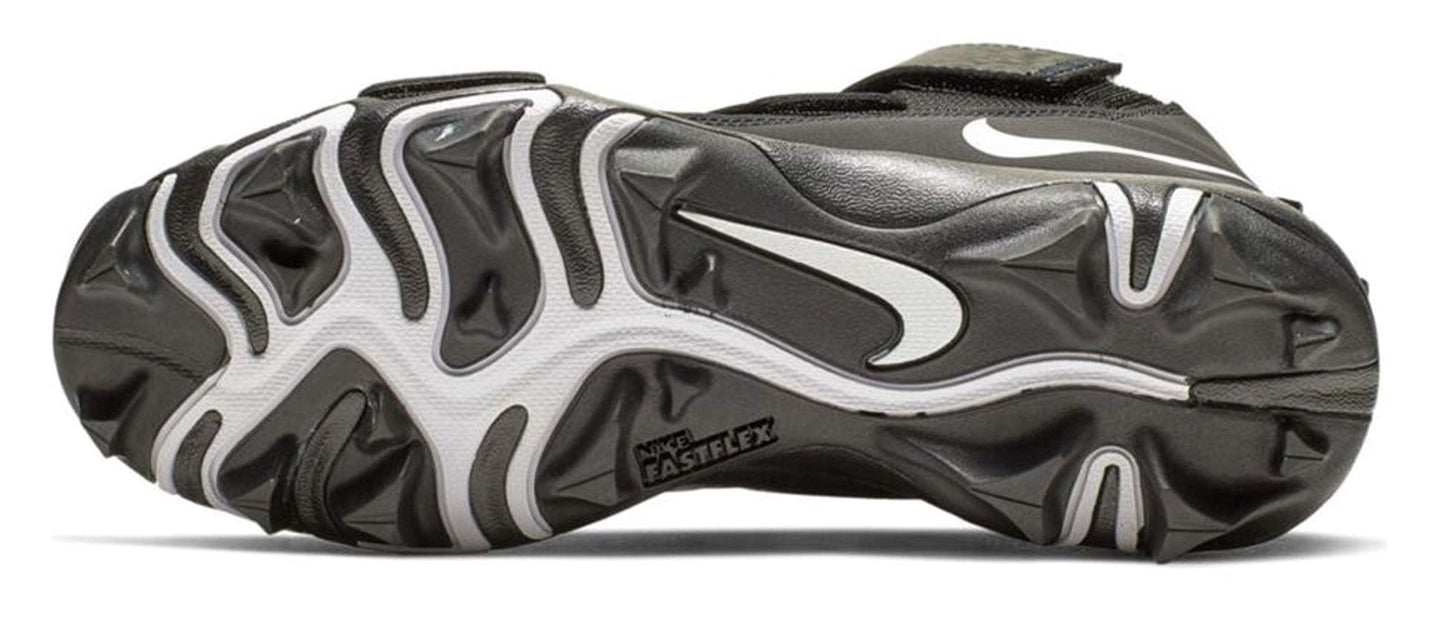 Nike Force Savage 2 Shark (gs) Big Kids Football Cleat (Black/White, Numeric_3.5)
