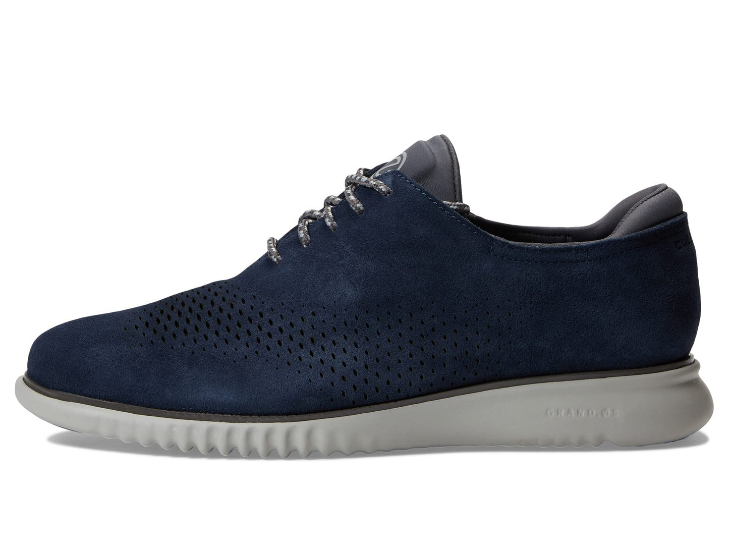 Cole Haan Men’s Shoes - 2.Zerogrand Casual Lightweight Leather Laser Wingtip Oxford, Navy Blazer/Harbor Mistt, 7.5-M US