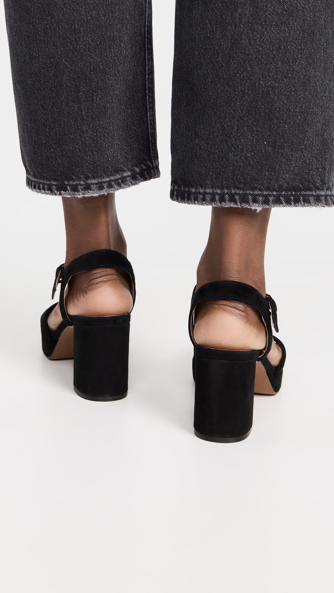 Madewell Women's Daphne Platform Heels, True Black, 10 Medium US