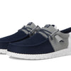 HEYDUDE Men's Wally Tri Varsity Mesh Navy/Grey 12 Medium