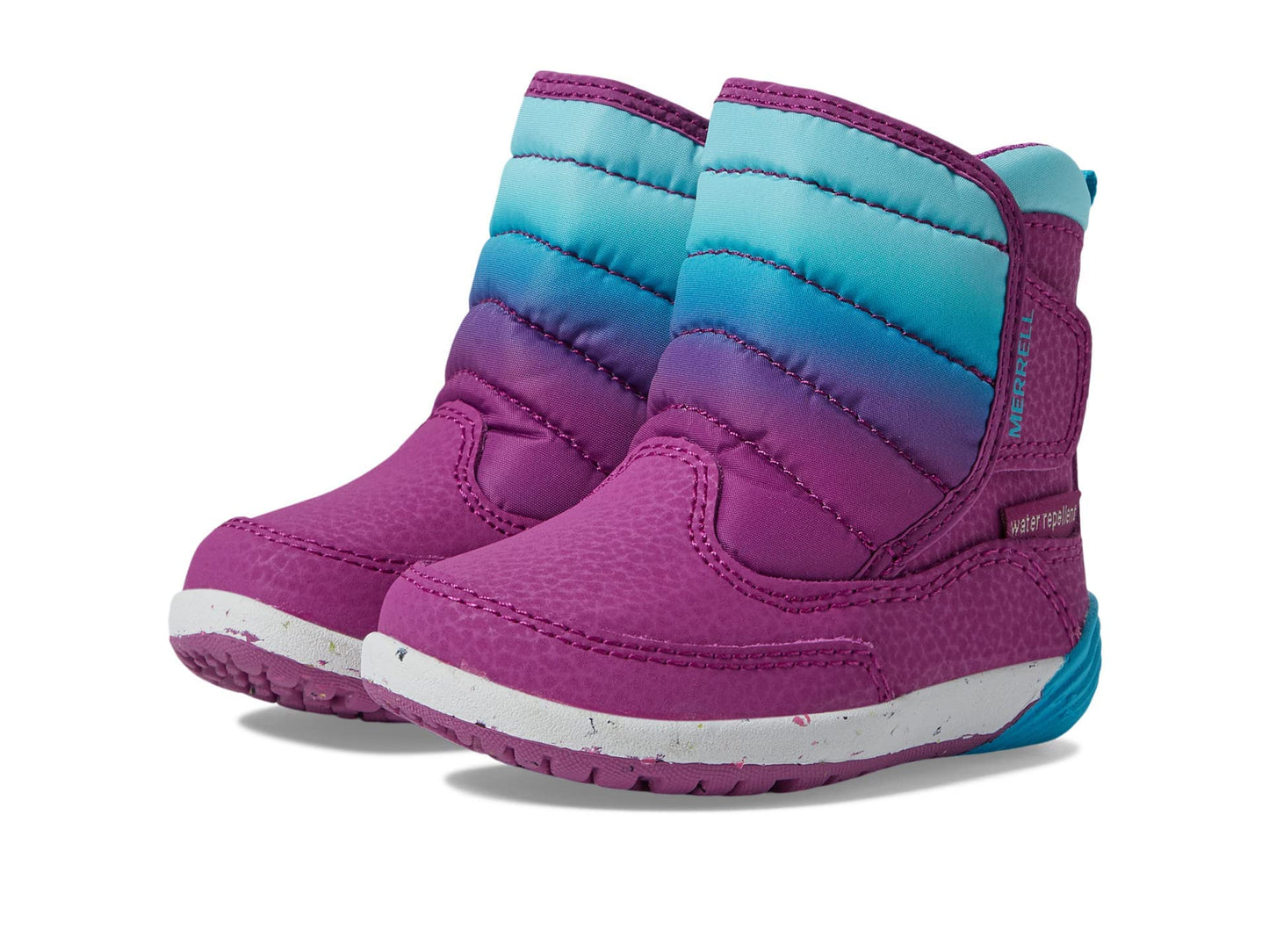 Merrell Snow Boot, Berry/Turq, 7 US Unisex Little Kid