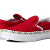 Vans Kids Slip On Sneaker, (Rainbow Checkerboard) Red/True White, Size 3 Little Kid