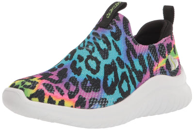 Skechers Kids Girls Ultra Flex 2.0 Sneaker, Multi/Black, 3.5 Little Kid