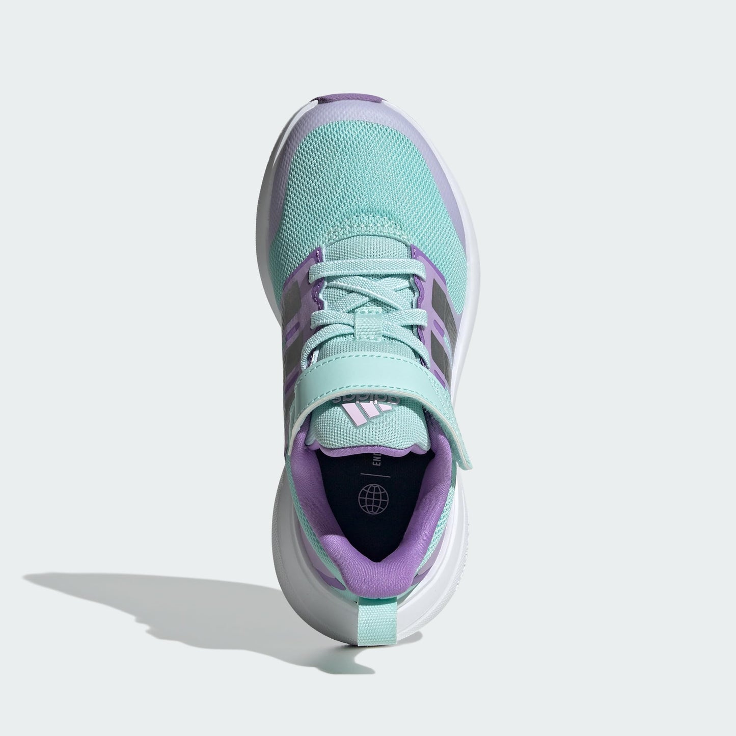 adidas Girl's Fortarun 2.0 Elastic Lace (Little Kid/Big Kid) Semi Flash Aqua/Silver Metallic/Orchid Fusion 3 Little Kid M