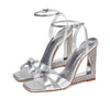 SCHUTZ Women's Phillie Sandal, Prata, 7