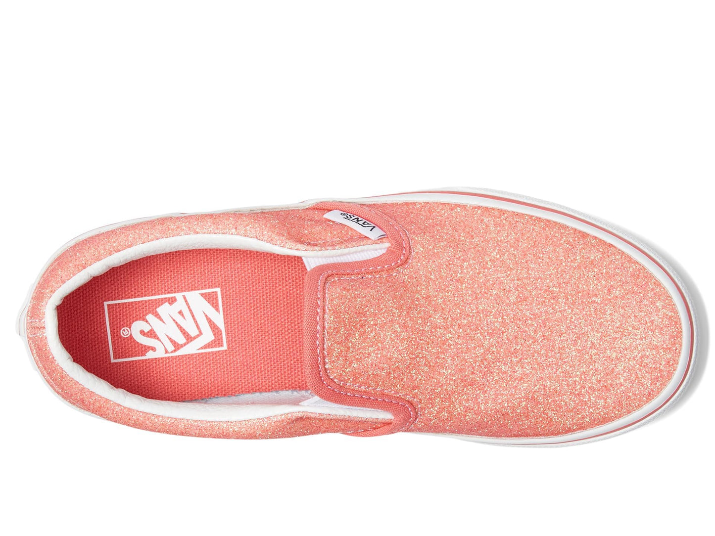 Vans Kids Unisex Classic Slip-On (Little Kid) Glitter Pink 12 Little Kid M