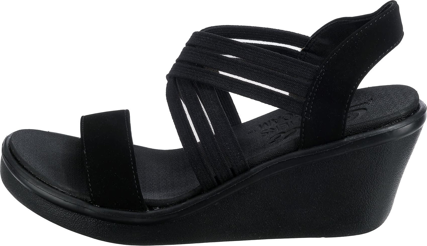 Skechers Women's Cali RUMBLE ON - DAY FLIRT, Black/Black, 8 M