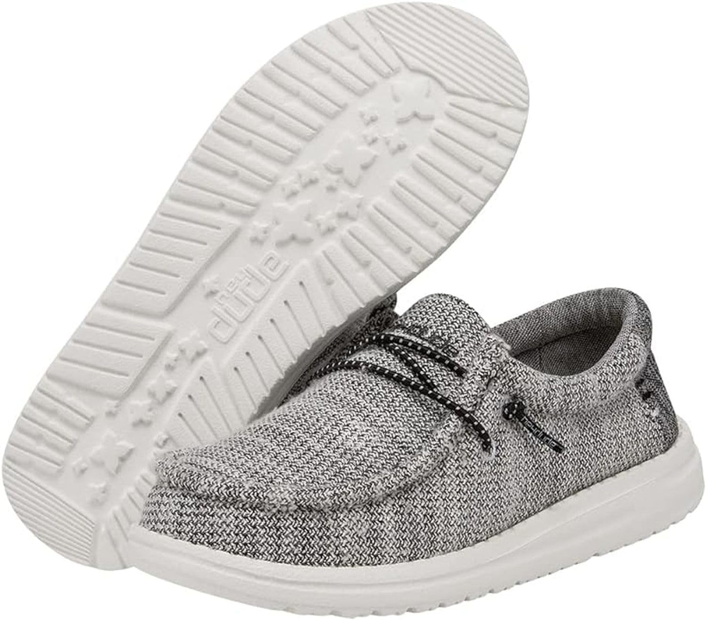 HEYDUDE Boy's Wally Toddler Stretch Yin Yang Size 9 | Boy’s Shoes | Boy's Lace Up Loafers | Comfortable & Light-Weight