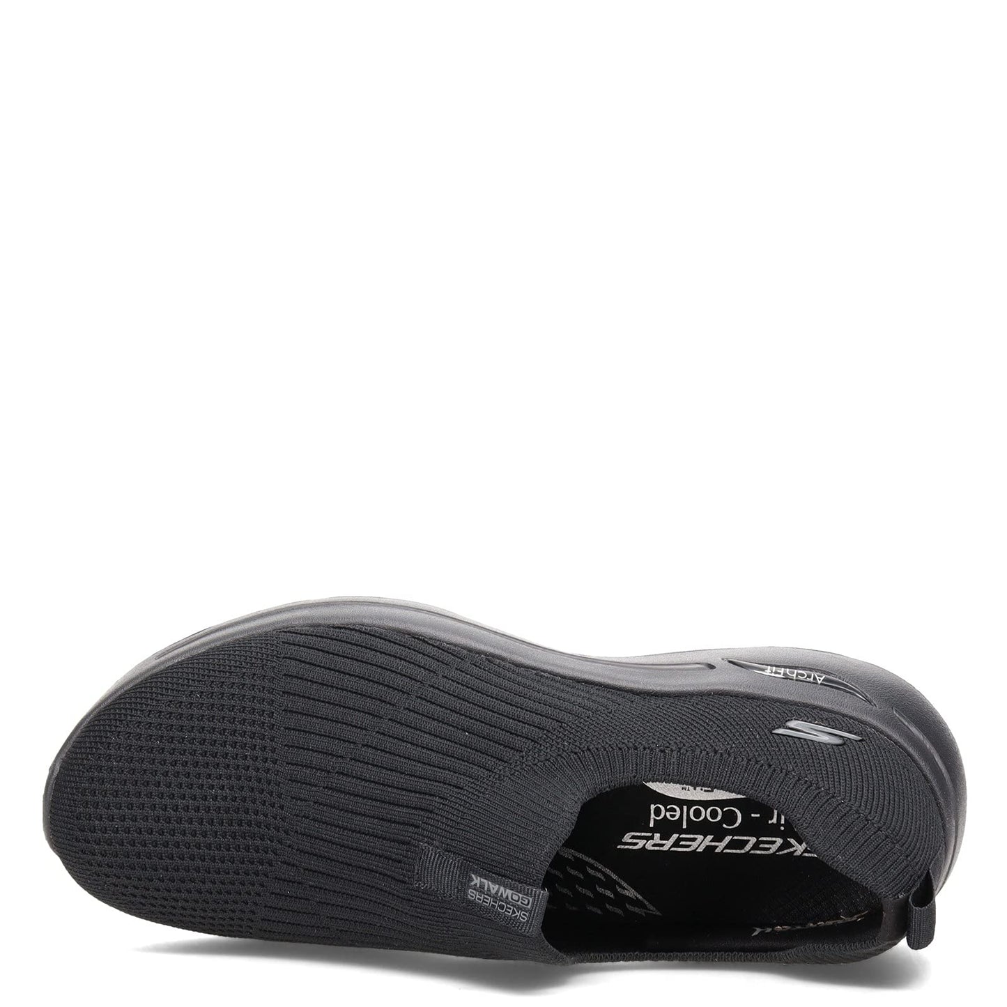 Skechers Women's Go Walk Arch Fit Iconic Sneaker, Black/Black, 5 Wide