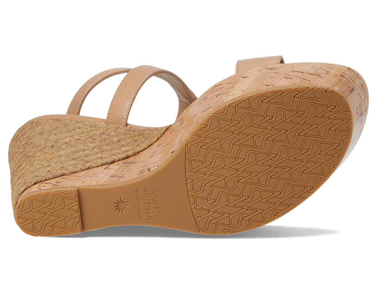 Stuart Weitzman 5050 Wedge Sandal Adobe/Natural 9 B