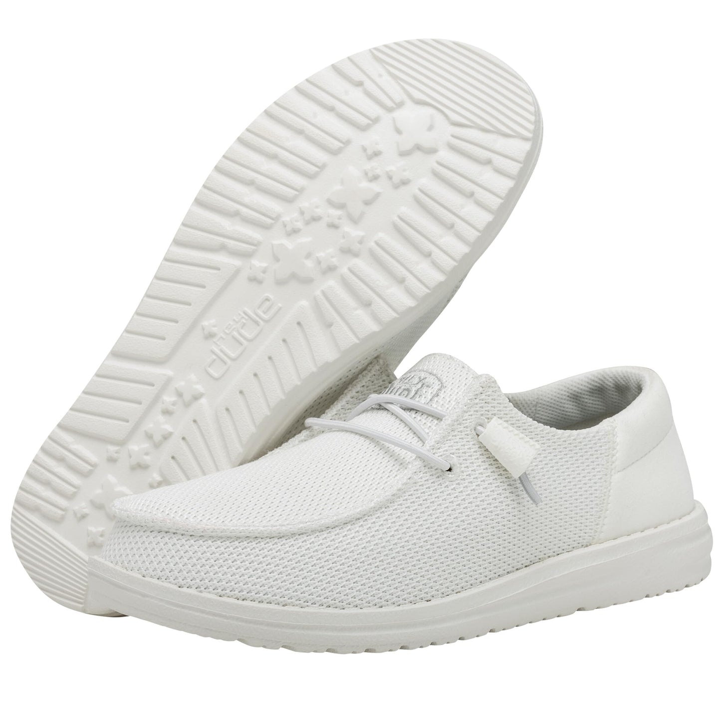 HEYDUDE Women's Wendy Funk Mono, White Size 5 | Lightweight Slip On with Cushioned Comfort and Easy On Design
