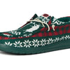 Hey Dude Wally Holiday Cheers - Loafers for Men - Textile Upper - Elastic Laces - Synthetic Outsole Green/Multi 12 M
