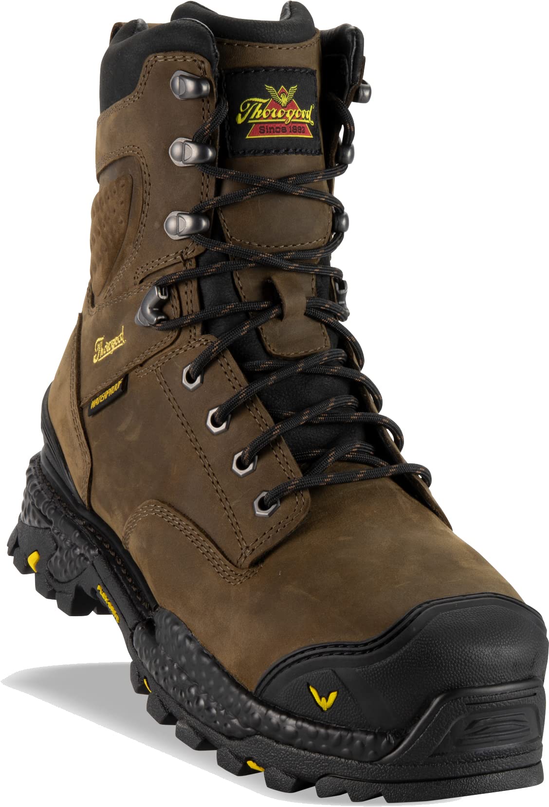 Thorogood Infinity FD 8” Waterproof Composite Toe Work Boots for Men Made with Premium Full-Grain Leather and Slip-Resistant Anti-Fatigue Outsole; EH Rated, Studhorse - 9.5 M US