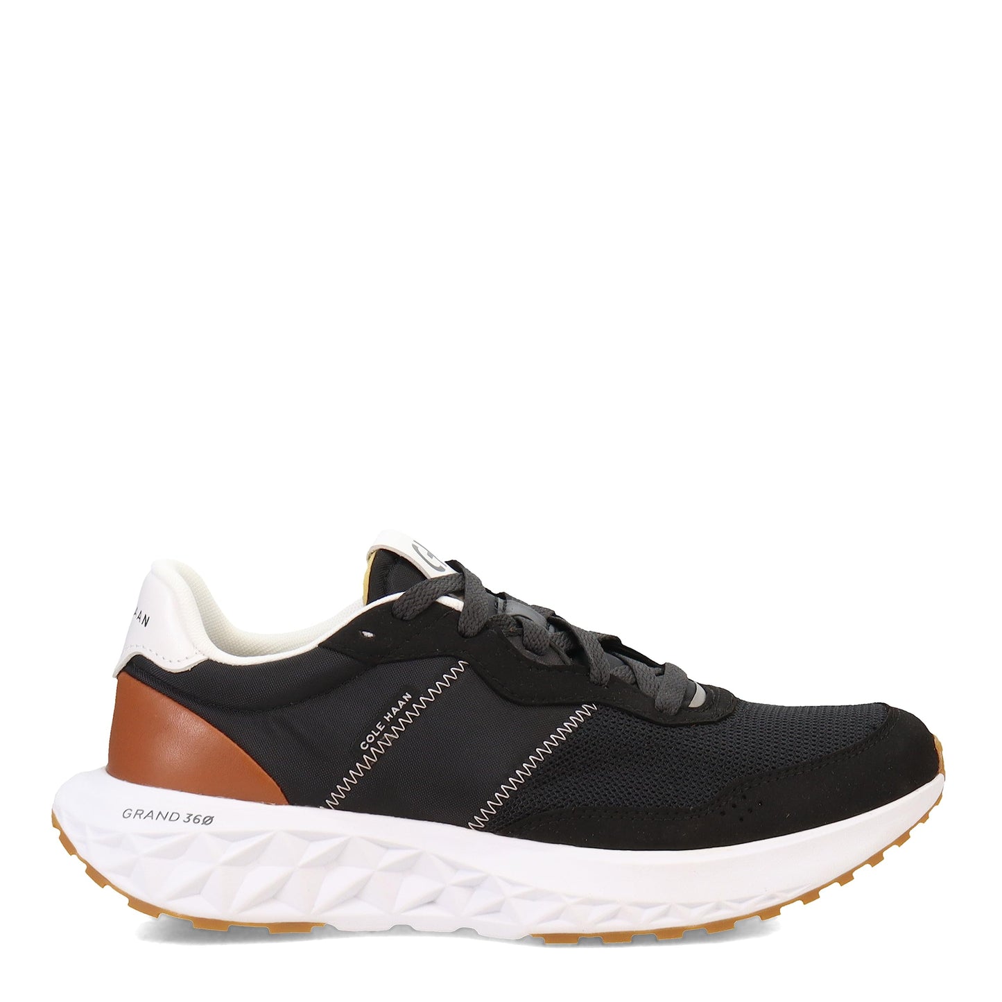 Cole Haan Men's Zerogrand All Day Runner Sneaker, Black/NTRL TAN/WHT, 11.5