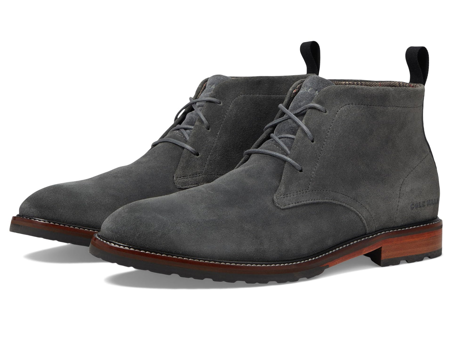 Cole Haan Mens Berkshire Lug Chukka Boots, Turbulence Suede/Natural Water-Resistant, 8.5 M