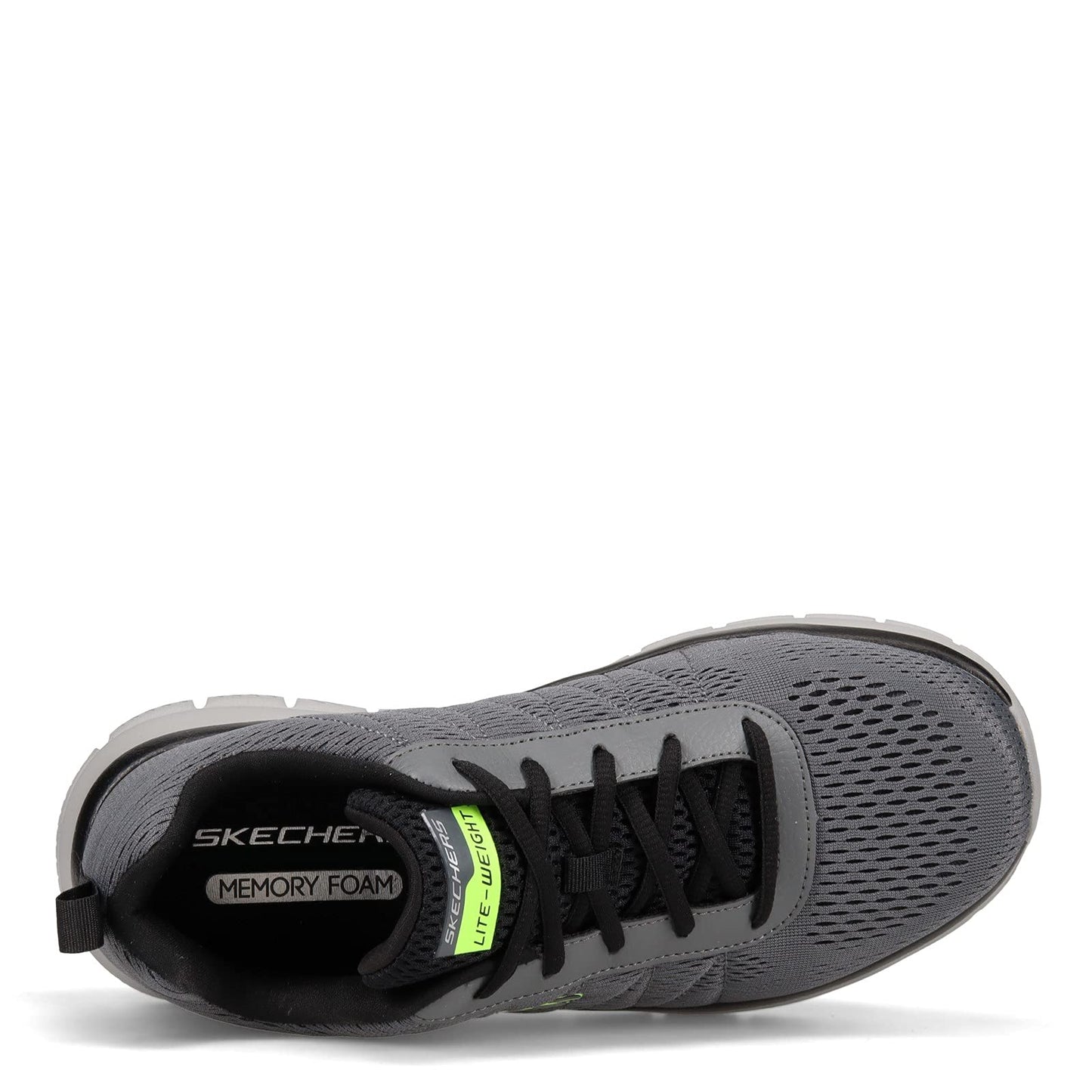 Skechers Men's Skechers Men's Track Moulton, Charcoal/Black, 12 Wide