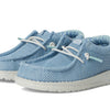 HEYDUDE Boy's Toddler Wally Stretch Sox Slip On Shoe, Cloud Blue/Dawn Blue Size 8 | Lightweight Easy On Casual Shoe